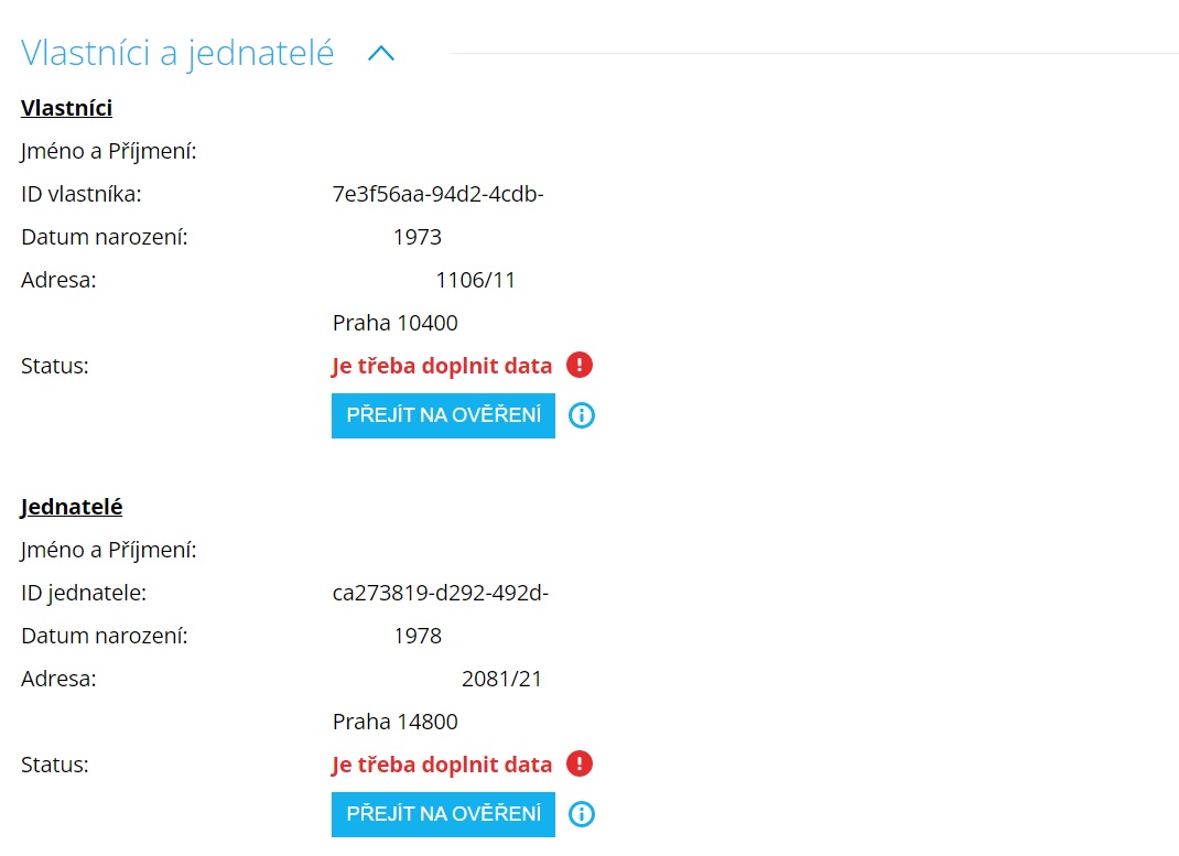 Ověření úroveň 2 Doklady totožnosti Shoptet Pay Podpora
